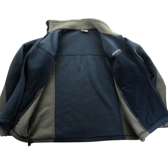Columbia Men Fleece Jacket XL Full Zip Mock Neck Outdoors Cozy Casual Colorblock - Picture 3 of 16